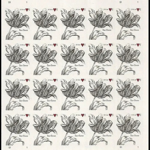 100 Vintage Tulips 2 Ounce Forever‎ 2015 Postage Stamps USPS Wedding Invitations - Picture 2 of 6